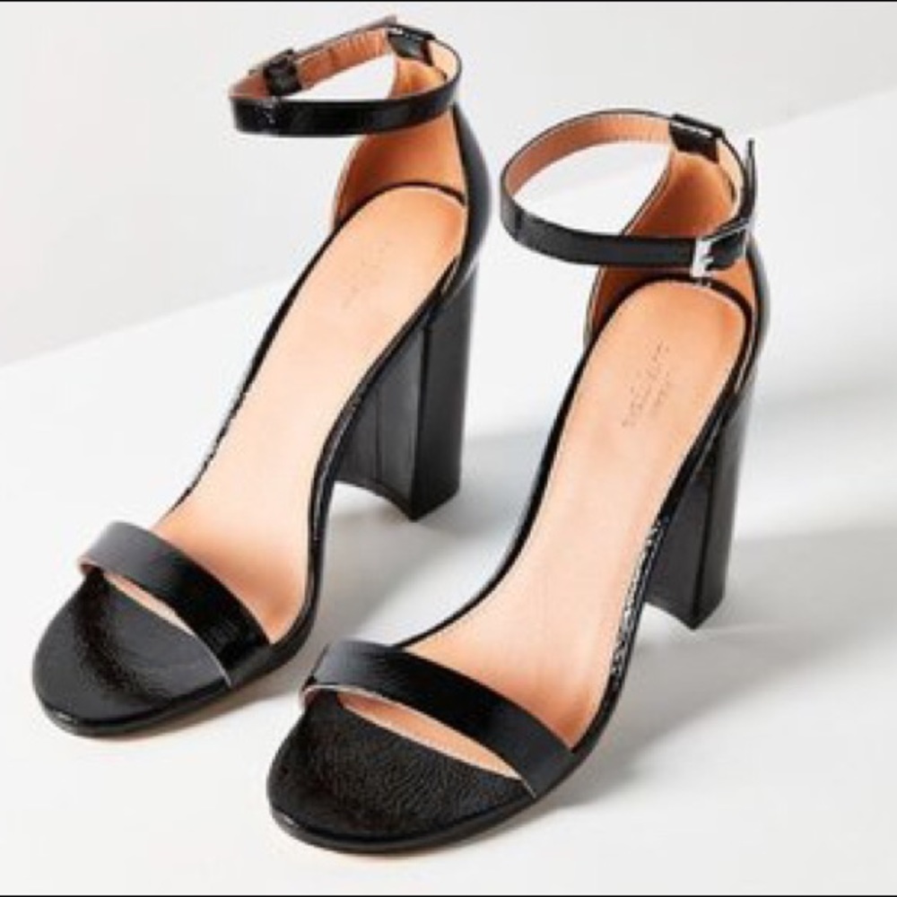 Patent Black Strappy Heel